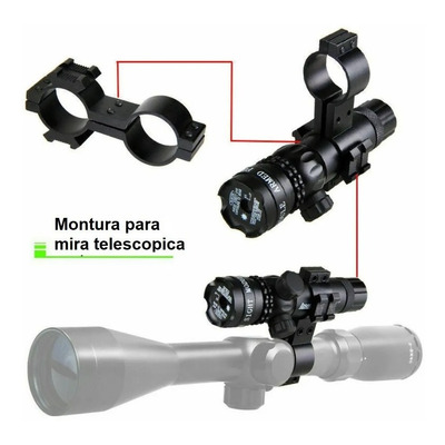 Mira Laser Verde Rifle Tactica Montura Picatinny Caceria 800