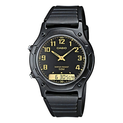 Reloj Casio Unisex Aw-49h-1bvdf - Rdaniel Color Del Fondo Negro