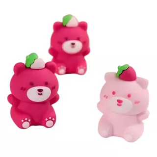 Sacapunta 3d Bear Strawberry Kawaii