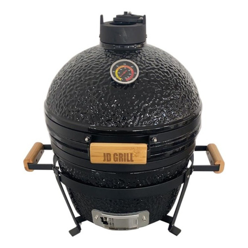 Parrilla Kamado Jd Grill Ahumador 16 Pulgadas De Mesa Negro