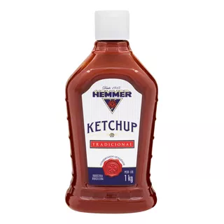 Ketchup Tradicional Sem Glúten Squeeze 1kg Hemmer
