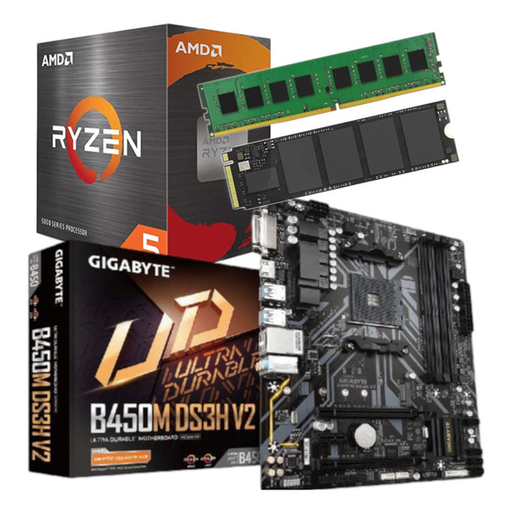 Combo Actualizacion Pc Amd Ryzen5 5600 8gb Nvme240