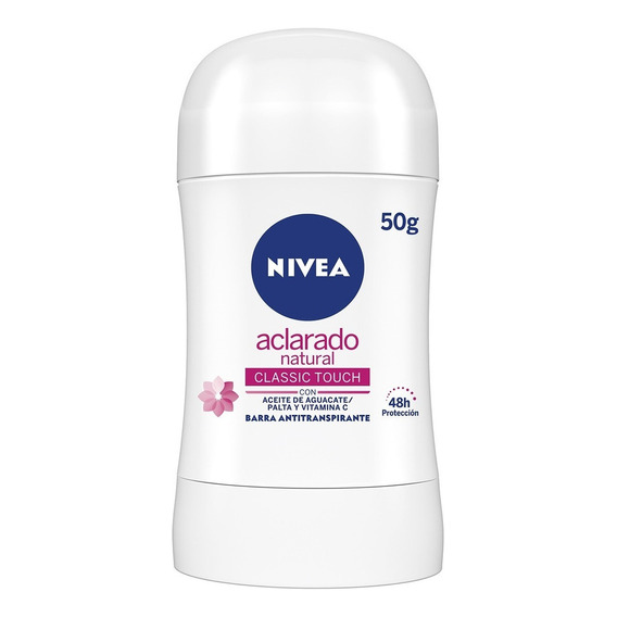 Desodorante Nivea Aclarado Natural Classic Touch Barra 50 Gr