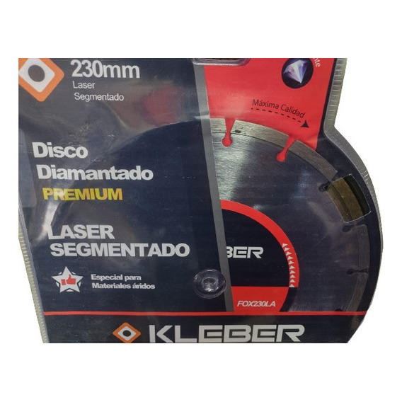 Disco Diamantado Láser Segmentado Premium 230mm Kleber (9  )