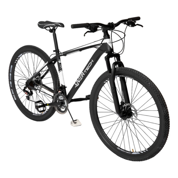 Bicicleta Mtb Overtech R29 Acero 21v Freno A Disco Pp Color Negro/Blanco/Blanco Tamaño del cuadro S