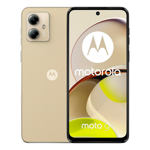 Celular Motorola Moto G14 4gb 128gb Camara 50mp + 2mp Crema