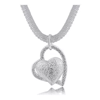 Collar Cadena Plata 925 Corazón Regalo Para Mujer Amor