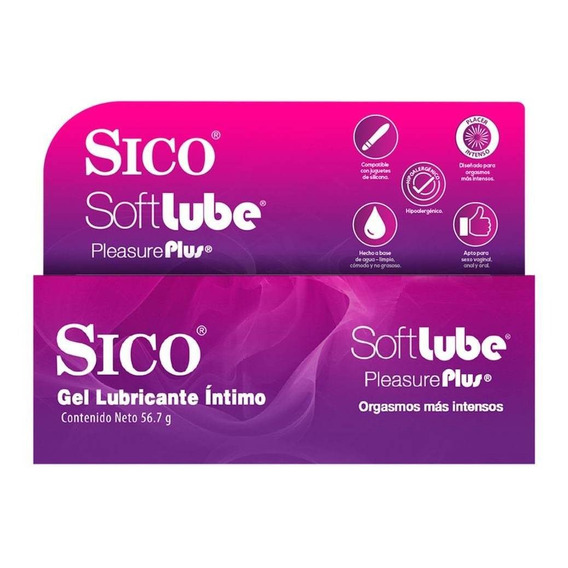 Lubricante Íntimo en Gel Sico SoftLube Pleasure Plus 56.7g