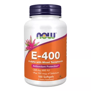 Vitamina E E-400 Ui Mixed Tocopherols 100 Sgels Now Foods