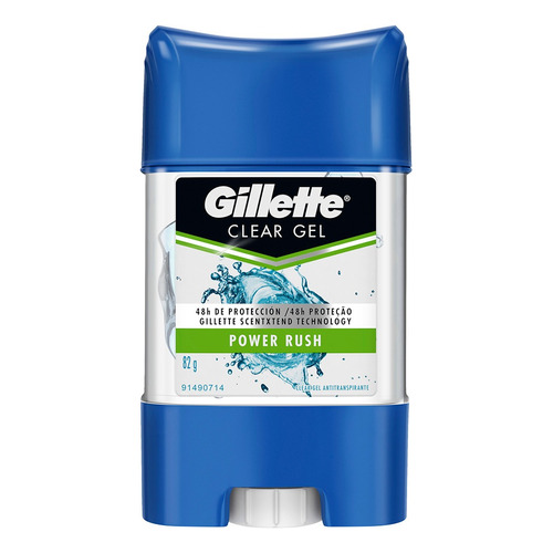 Antitranspirante en gel Gillette Power Rush 82 g