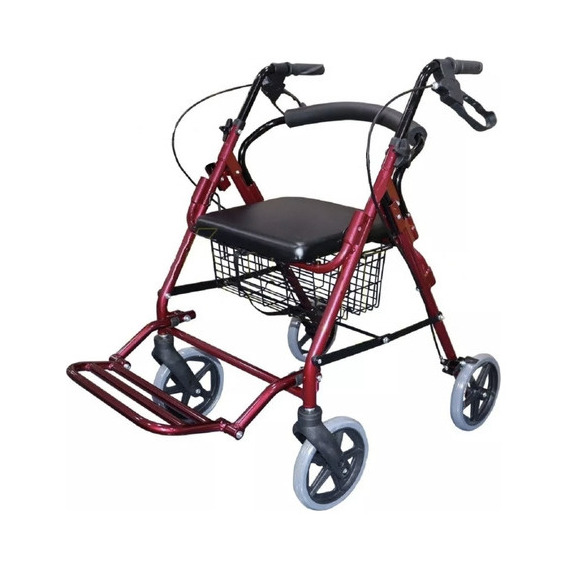 Andador Silla De Ruedas Con Reposa Pie & Freno Multifunción 