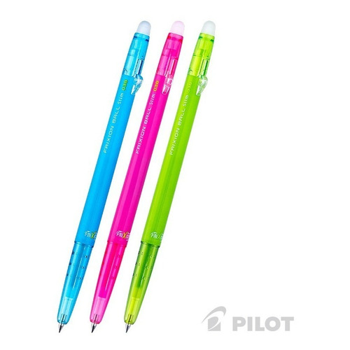 Lápices Gel Frixion Slim 0.38mm Estuche De 3 Colores Pilot