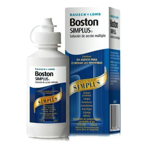 Soluciones para limpieza de lentes de contacto  Bausch + Lomb BOSTON SIMPLUS de 120 mL