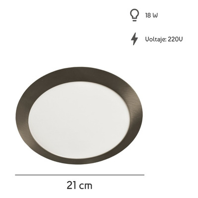 LUZ DESING, Panel Led 18w Embutir Plafon Alta Potencia Techo Garantia