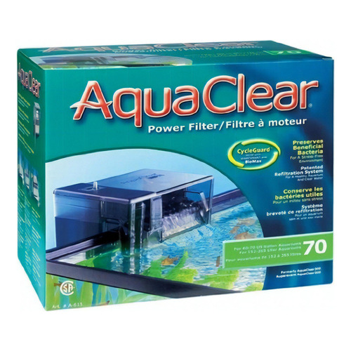 Filtro Cascada Aquaclear 70 Pecera De Hasta 265 Litros Peces Voltaje 0