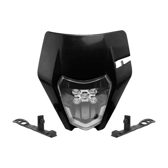 Faro Motocicleta De Led Carcasa Negra Para Ktm Exc Mx Sx Xc