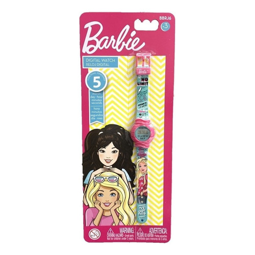 Reloj Digital Barbie 5 Funciones Intek Sharif Express Color de la malla unico Color del bisel unico Color del fondo unico