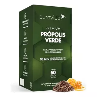 Própolis Verde Premium 60 Cápsulas Puravida