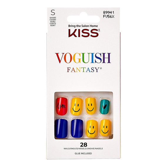 Kiss Uñas Postizas Pride Voguish Fantasy- Ego Color Multicolor Rayado