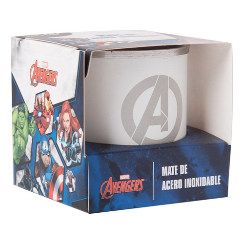 Avengers Mate De Acero Inoxidable Color Blanco