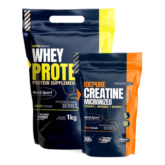 Combo Creatine + Whey Protein 1kg - Hochsport Oficial