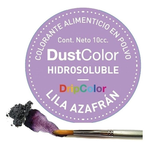 Colorantes Hidrosolubles Dustcolor 10cc Comestibles Veganos Tipo Lila Azafran