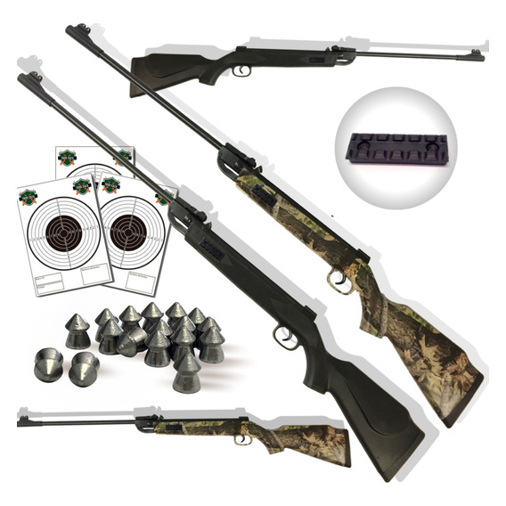 Rifle Aire Comprimido 5,5 Fox Cazador Picatinny P,