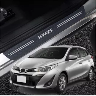 Soleira 8 Peças Toyota Yaris Cor Aço Escovado