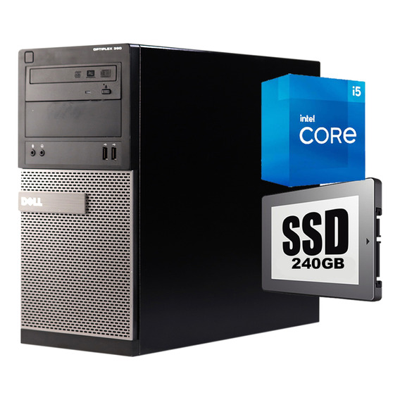 Torre Pc I5 - 8gb Ram - 240gb Ssd - Win10 Para Oficina -980