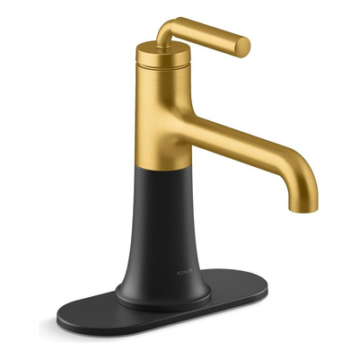 Grifo De Baño Kohler Tone Negro Mate/bronce Moderno 0.5 Gpm