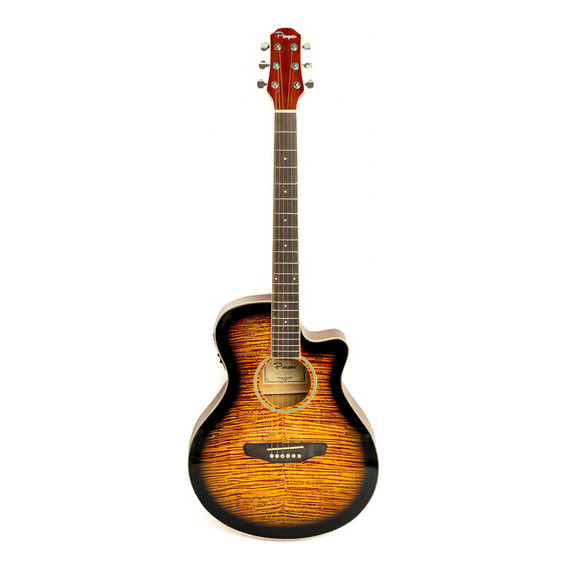 Guitarra Elelctroacústica Parquer Corte Sunburst Cpx Cuota Color Naranja Oscuro Orientación De La Mano Derecha