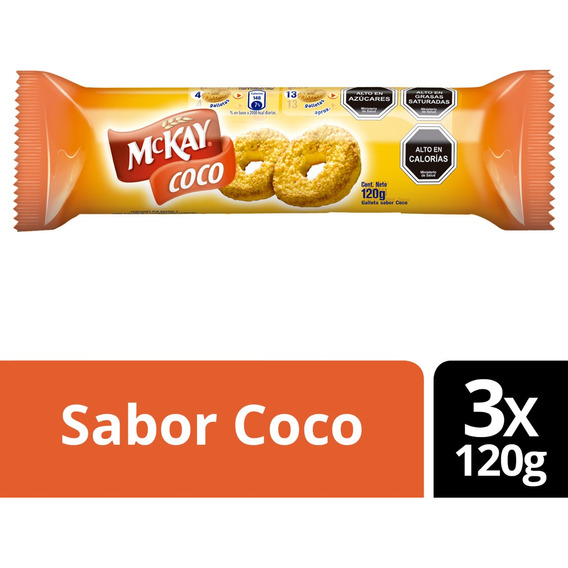 Galletas Nestlé® Mckay® Coco 120g Pack X3