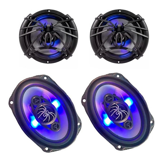 Paquete Bocinas 6x9 Y 6.5 Soundstream Con Led