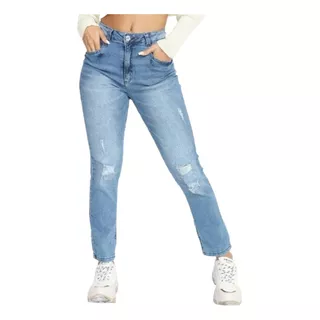 Calça Mom Sty Dstroyed Pantacourt Feminina Biotipo Ref 25895