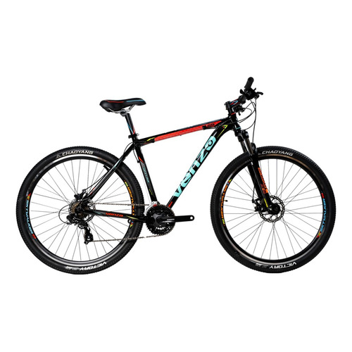 Mountain bike Venzo Skyline Evo R29 L 21v frenos de disco hidráulico cambios Shimano Tourney TY700 y Shimano Tourney TY300 color negro/celeste/rojo  