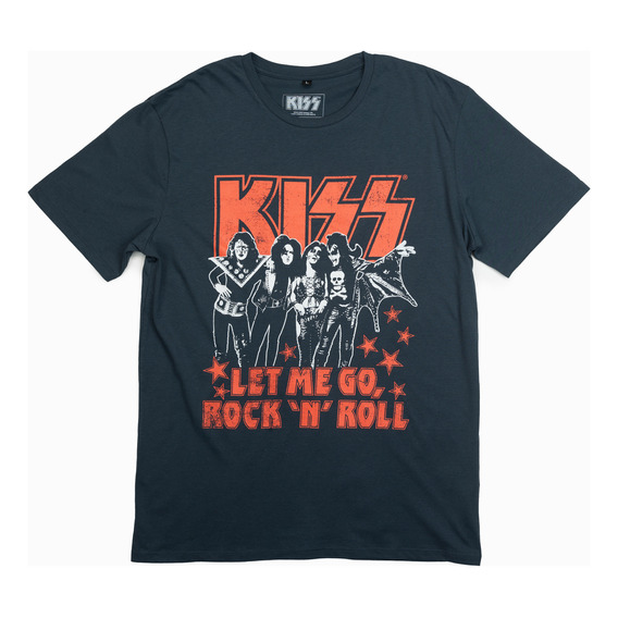 Polera Hombre Kiss Let Me Go Azul Kiss