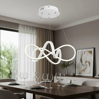 Lampara Colgante Monarca Led Cct Diseño Blanco Luz Desing Blanco