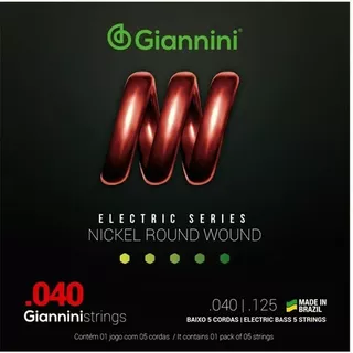 Giannini (brasil), Encordado Bajo Eléctrico 5 Cuerdas .040