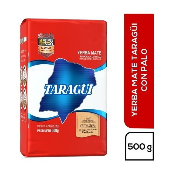 Yerba Mate Taragüi 4 Flex 500 Grs.