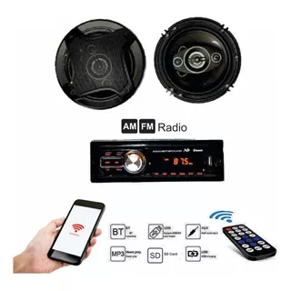 Radio Para Auto + Parlantes 5  Am/fm Bluetooth Control