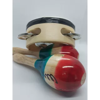 Set Maracas Pandero Mini Juguete Musical Percusión Niño Bebé