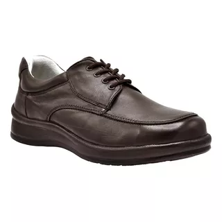 Zapato Diabético Piedical Hombre Tripleancho Café