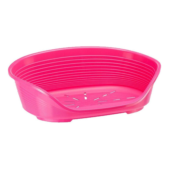 Cucha Plastica Para Mascota Perro Gato Ferplast Deluxe Fucsi Color Fucsia