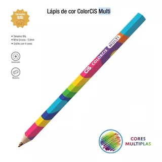 Lápis De Cor Colorcis Multi Tamanho Big Jumbo Cis