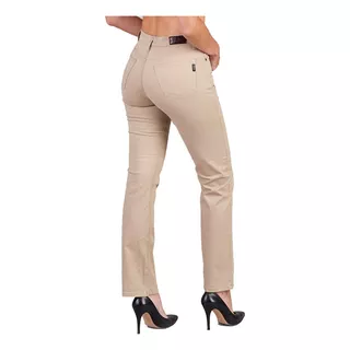 Oggi Jeans - Mujer Pantalon Atraction Gabardina Khaki