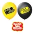 Paquete de globos de látex con estampado N°9 Black Friday de 25 unidades