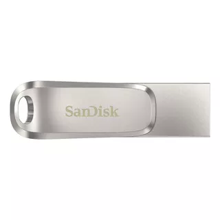 Pendrive Sandisk Ultra Dual Drive Luxe 256gb 3.1 Gen 1 Plateado