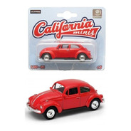 Welly Volkswagen Fusca Beetle Hard-top 1/64 Califórnia Minis
