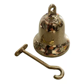 Campana De Bronce C/ Soporte- Apto Seguridad Naval - Premium