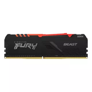 Memoria Ram Fury Beast Ddr4 Rgb Gamer Color Negro 8gb 1 Kingston Kf432c16bba/8